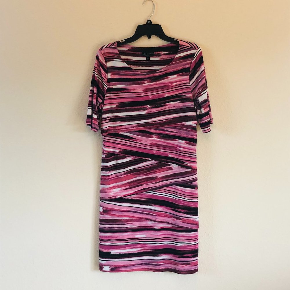 Connected Apparel pink/white dress size 12